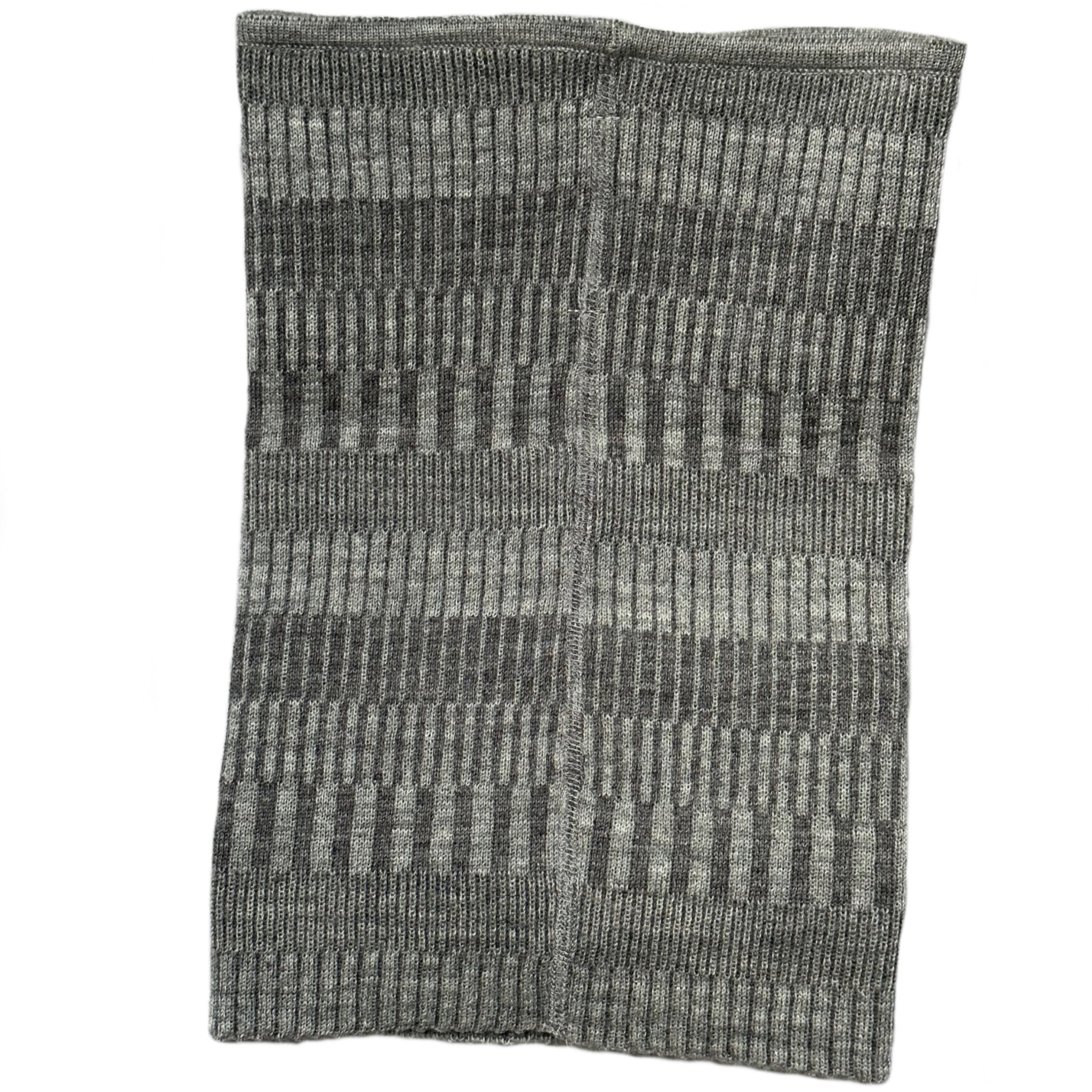 Halstub buff tubhalsduk pannband 100% ull, unisex, askgrå-stengrå