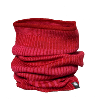 Halstub buff tubhalsduk pannband balaklava mössa 100% ull, unisex, lingonröd-hallonrosa
