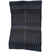 Halstub buff tubhalsduk pannband 100% ull, unisex, midnattsblå-kolsvart