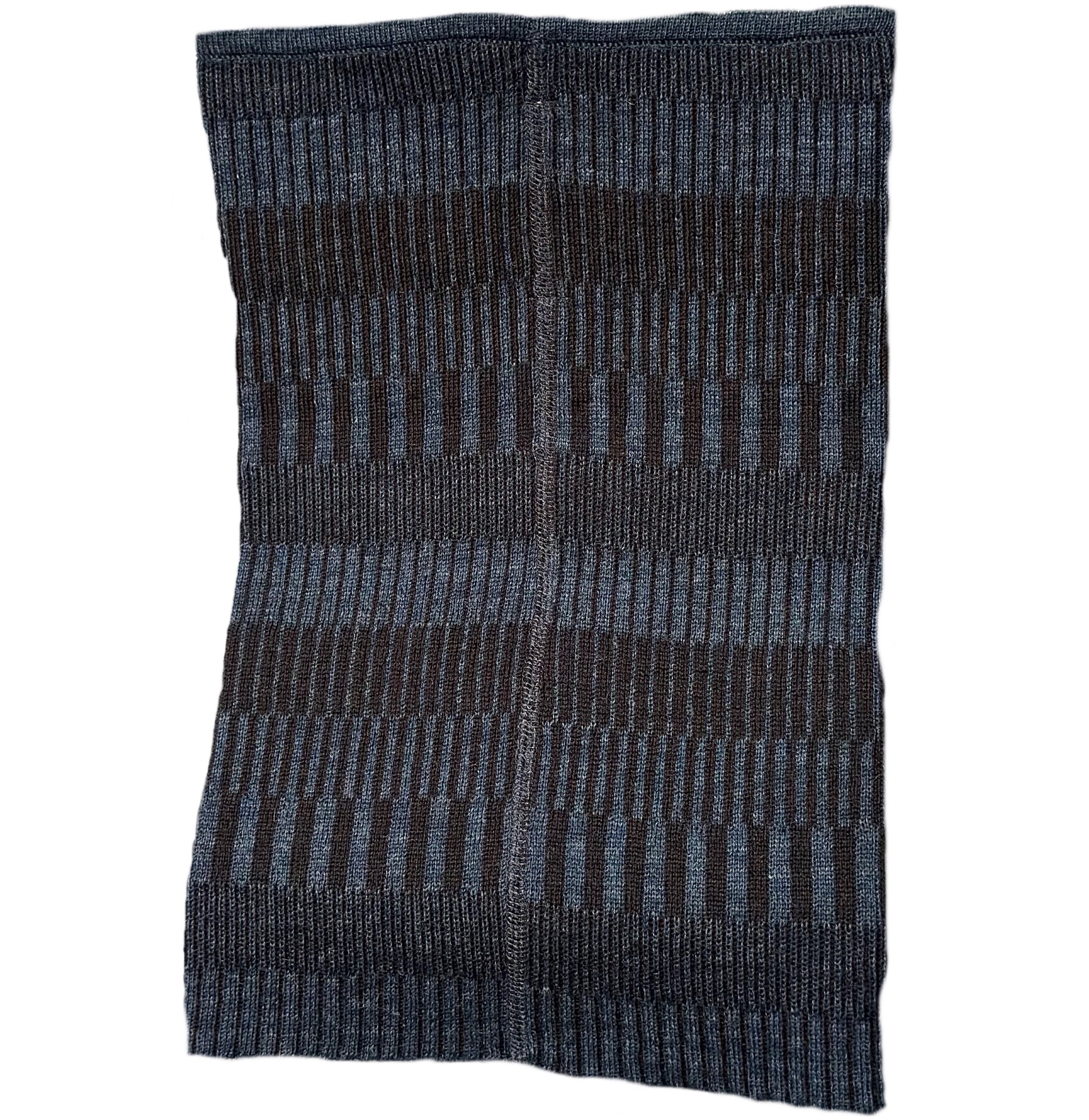 Halstub buff tubhalsduk pannband 100% ull, unisex, midnattsblå-kolsvart