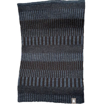 Halstub buff tubhalsduk pannband 100% ull, unisex, midnattsblå-kolsvart