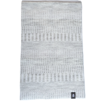 Halstub buff tubhalsduk pannband 100% ull, unisex, snövit-sandgrå