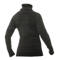 Kofta figursydd med hög krage 100% ull, dam, grafitgrå-kolsvart