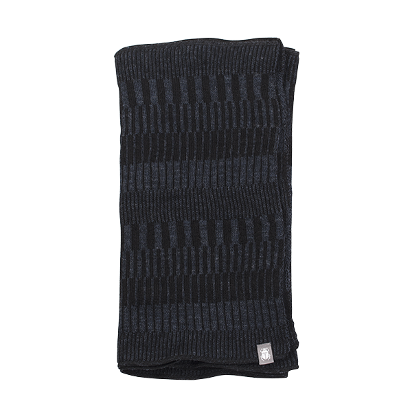 Ullhalsduk wool scarf organic blueblack