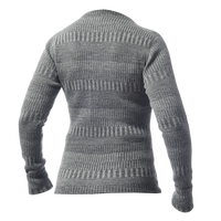 Ulltröja båthals organic wool sweater boatneck grey