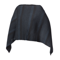Poncho sjal 100% ull, unisex, midnattsblå-kolsvart