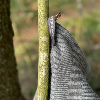 Kofta figursydd med hög krage 100% ull, dam, askgrå-stengrå