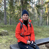 Mössa beanie 100% ull, unisex, midnattsblå-kolsvart