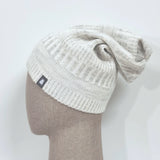 Halstub buff tubhalsduk pannband mössa balaklava, 100% ull, unisex, snövit-sandgrå