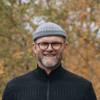 Mössa beanie 100% ull, unisex, askgrå-stengrå