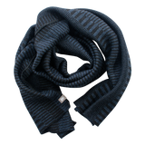 Ullhalsduk wool scarf organic blueblack