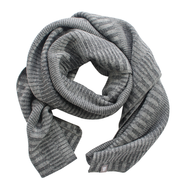 Ullhalsduk wool scarf organic grey