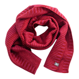Ullhalsduk wool scarf organic redpink