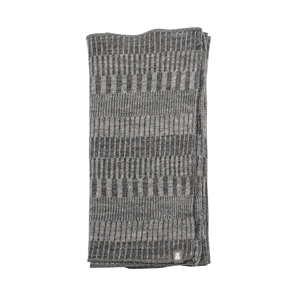 Ullhalsduk wool scarf organic grey