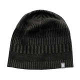 Mössa beanie 100% ull, unisex, grafitgrå-kolsvart