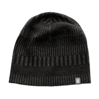 Mössa beanie 100% ull, unisex, grafitgrå-kolsvart