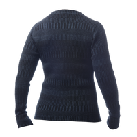 Ulltröja båthals organic wool sweater boatneck blueblack
